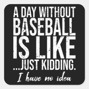 Baseball-Geschenkidee Quadratischer Aufkleber