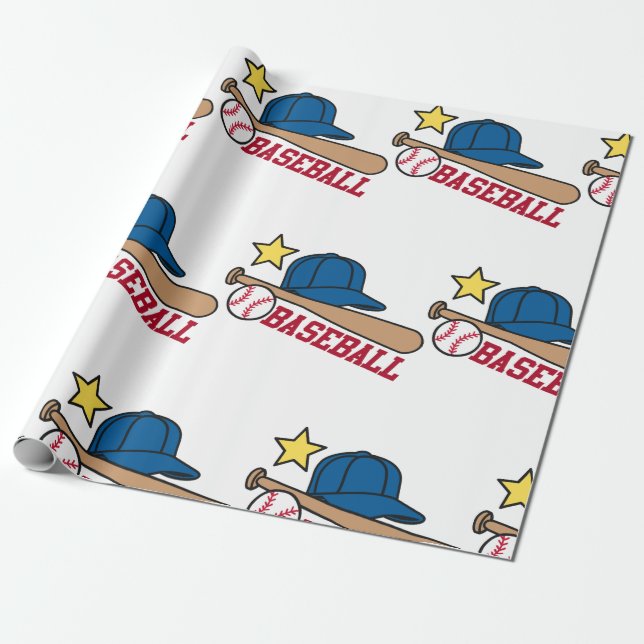 Baseball Geschenkpapier (Ungerollt)
