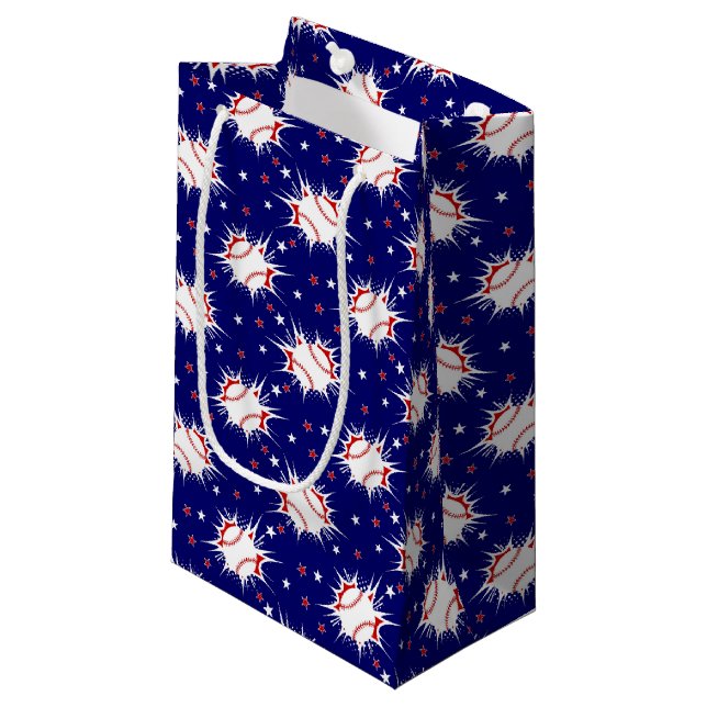 Baseball-Geschenktasche Kleine Geschenktüte (Vorderseite Schrägansicht)