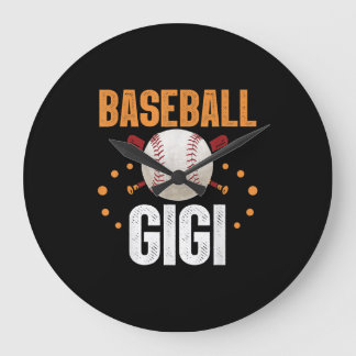 Baseball Gigi Familie Matching Team Sport Große Wanduhr