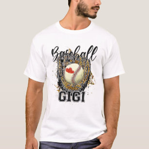 Baseball Gigi Leopard Baseball Liebe Familie Mothe T-Shirt