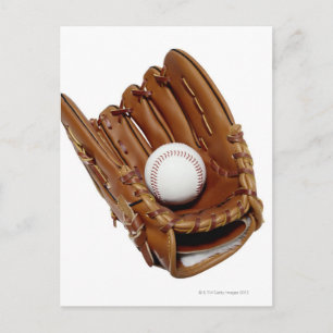 Baseball Glove and Ball Postkarte
