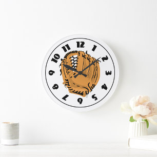 Baseball Glove Clock Große Wanduhr
