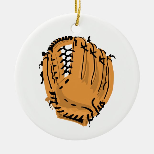 Baseball Glove Keramikornament (Vorne)