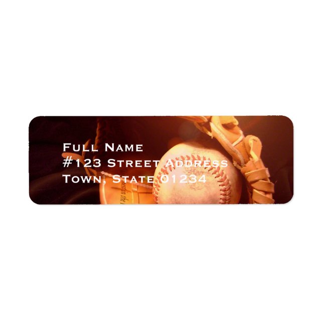 Baseball Glove Mailing Labels (Vorne)