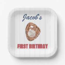 Baseball Glove Paper Plate Pappteller