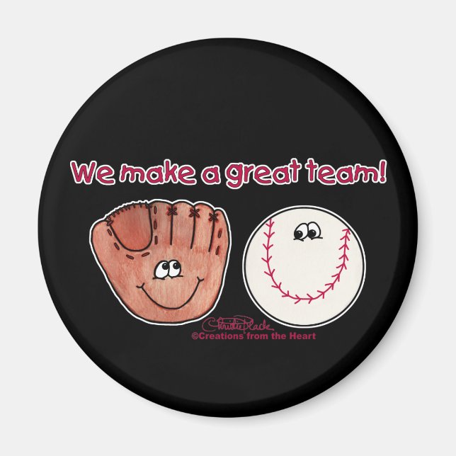 Baseball Glove Team Magnet (Vorne)