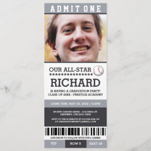 Baseball-Graduierungspartei lädt ein Einladung