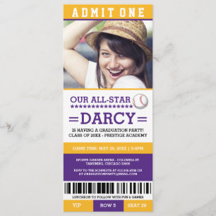 Baseball-Graduierungspartei lädt ein Einladung