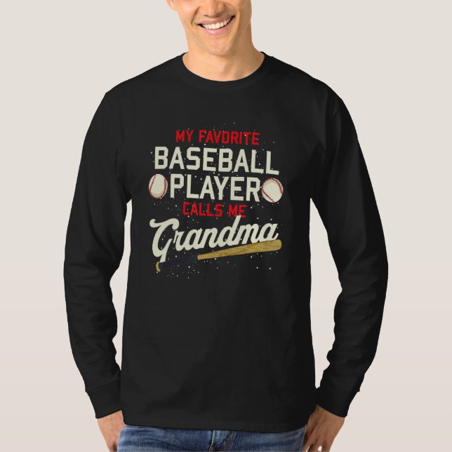 Baseball  Grandma Baseball Player Mothers Day Base T-Shirt (Vorderseite)