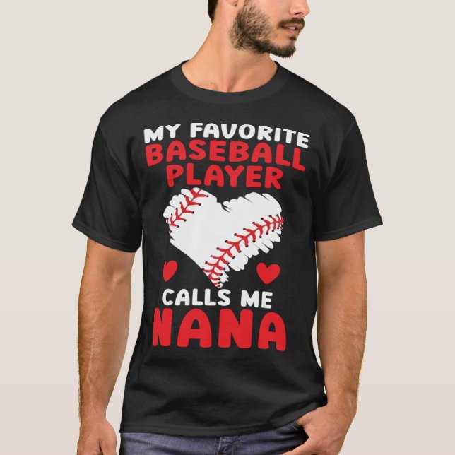 Baseball Grandma Grandmother Granny Grandparents D T-Shirt (Vorderseite)