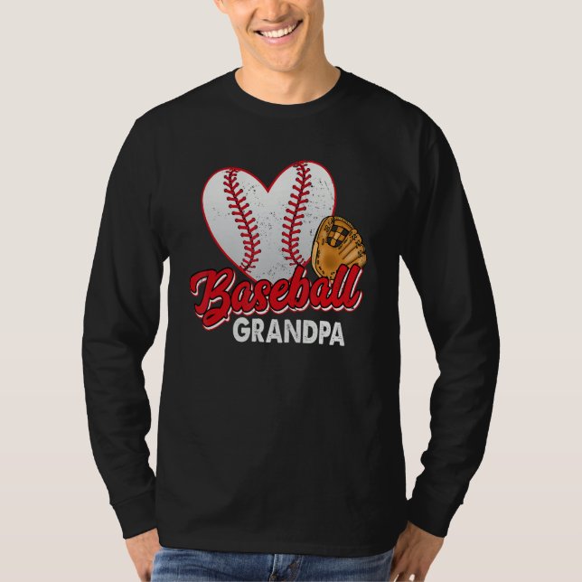 Baseball Grandpa Retro Vintage Baseball T-Shirt (Vorderseite)