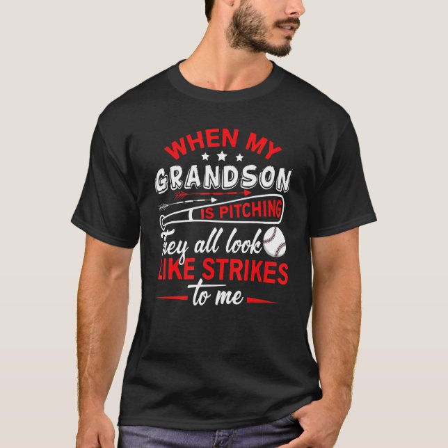 Baseball Grandson peitscht, dass sie wie Strik aus T-Shirt (Vorderseite)