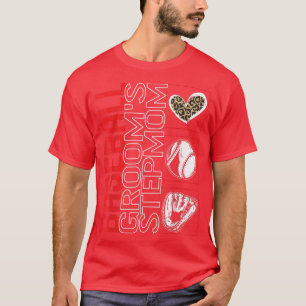Baseball Grooms Stepama Game Day Leopard Herzspion T-Shirt