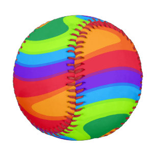 Baseball - Groovy, bunte Regenbogenkonstruktion