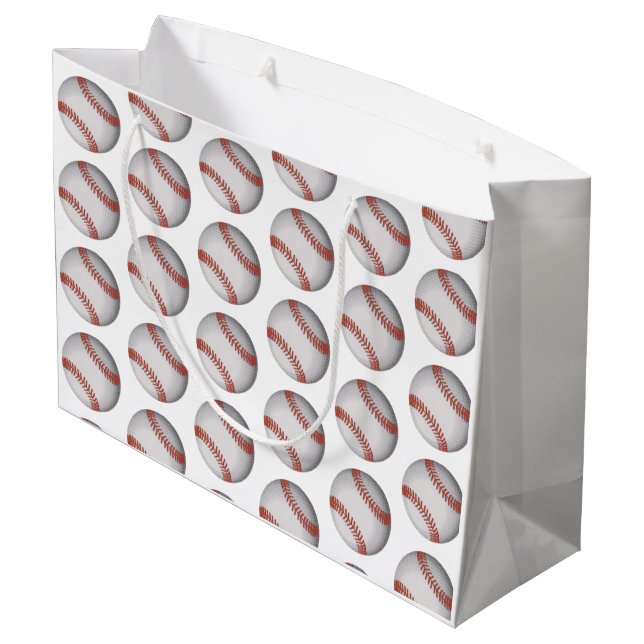 "Baseball"  Große Geschenktüte (Rückseite Schrägansicht)