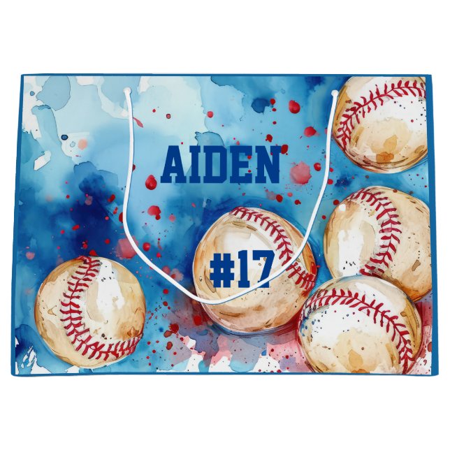 Baseball Große Geschenktüte (Vorderseite)