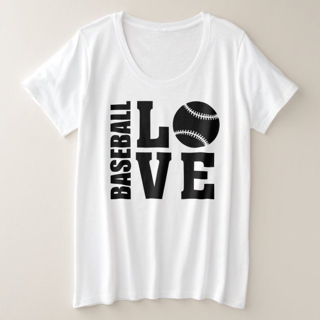 Baseball Große Größe T-Shirt (Design vorne)