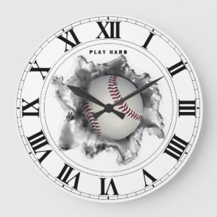Baseball Große Wanduhr