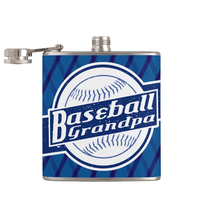 Baseball Großpa Stainless Steel Hip Flask Flachmann (Geöffnet)
