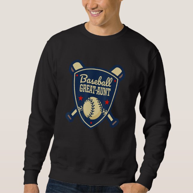 Baseball Großtante passende Familie Baseballspiele Sweatshirt (Vorderseite)