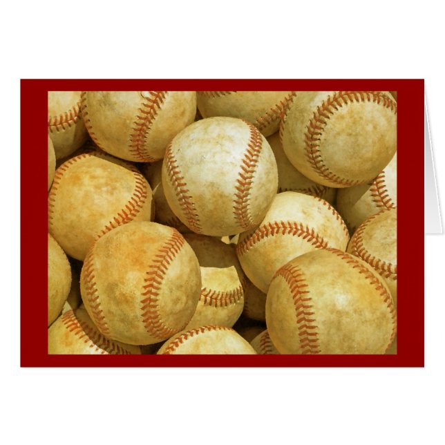 Baseball-Grußkarte (Vorderseite (Horizontal))
