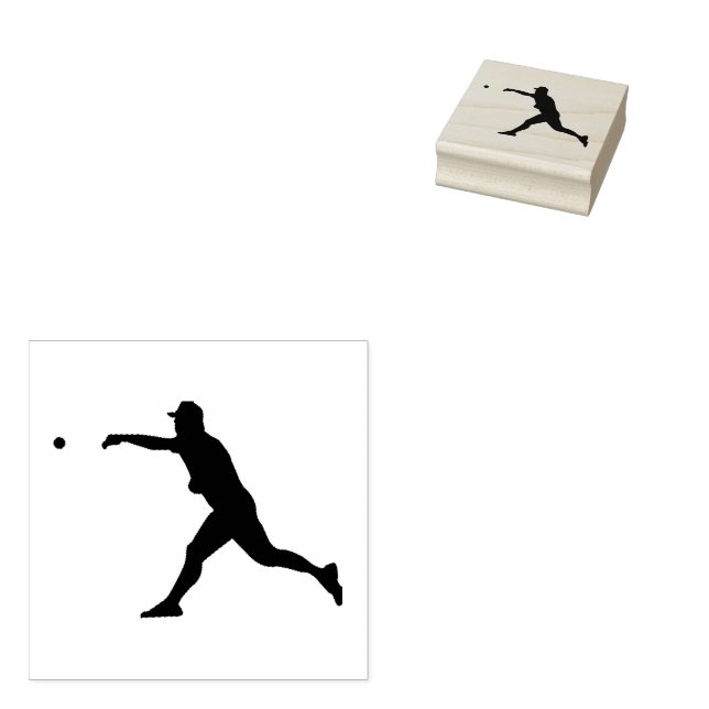Baseball Gummistempel (Stempel)