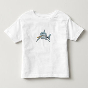 Baseball-Hai mit Baseballschläger Kleinkind T-shirt