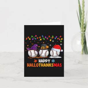 Baseball Halloween Erntedank Weihnachtsfeiertag Karte