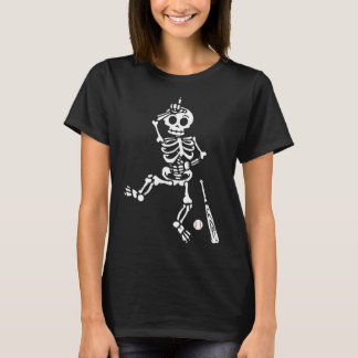 Baseball-Halloween-Skelett T-Shirt