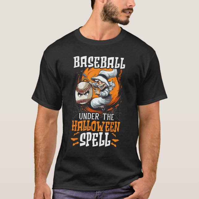 Baseball Halloween Trick Or Treat Baseball Player  T-Shirt (Vorderseite)