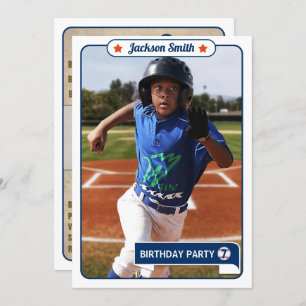 Baseball-Handelskarte zum Geburtstag Einladung