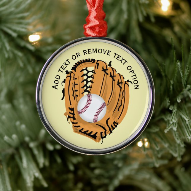 Baseball, Handschuh, Fledermäuse, Weihnachten Ornament Aus Metall (Baum)