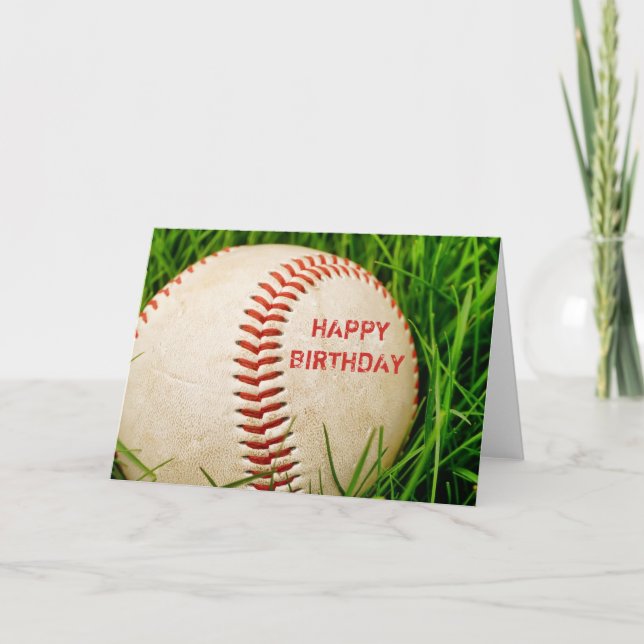 Baseball Happy Birthday Card Karte (Vorderseite)