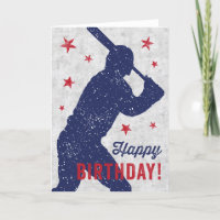 Baseball Happy Birthday Card mit laufendem Jungen