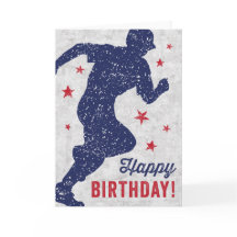 Baseball Happy Birthday Card mit laufendem Jungen