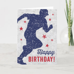 Baseball Happy Birthday Card mit laufendem Jungen Karte