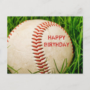 Baseball Happy Birthday Postcard Postkarte