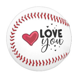 Baseball Happy Valentinstag mit Liebe rotes Herz