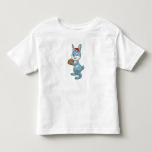 Baseball-Hase mit Baseball-Handschuh Kleinkind T-shirt