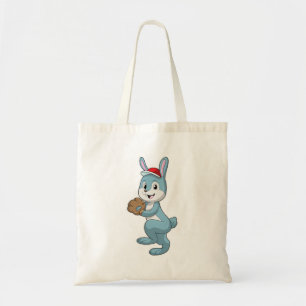 Baseball-Hase mit Baseball-Handschuh Tragetasche