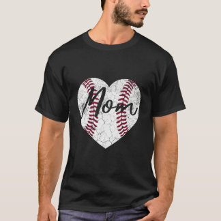 Baseball He Mom Softball Mother'S Day T-Shirt