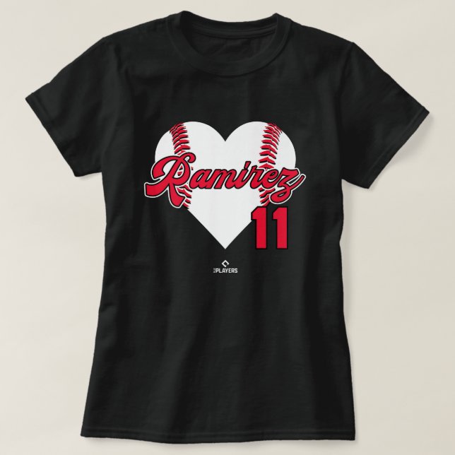 Baseball Heart Jose Ramirez Cleveland MLBPA T-Shirt (Design vorne)