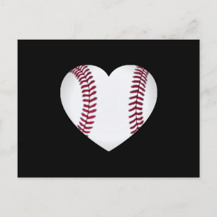Baseball Heart Postkarte