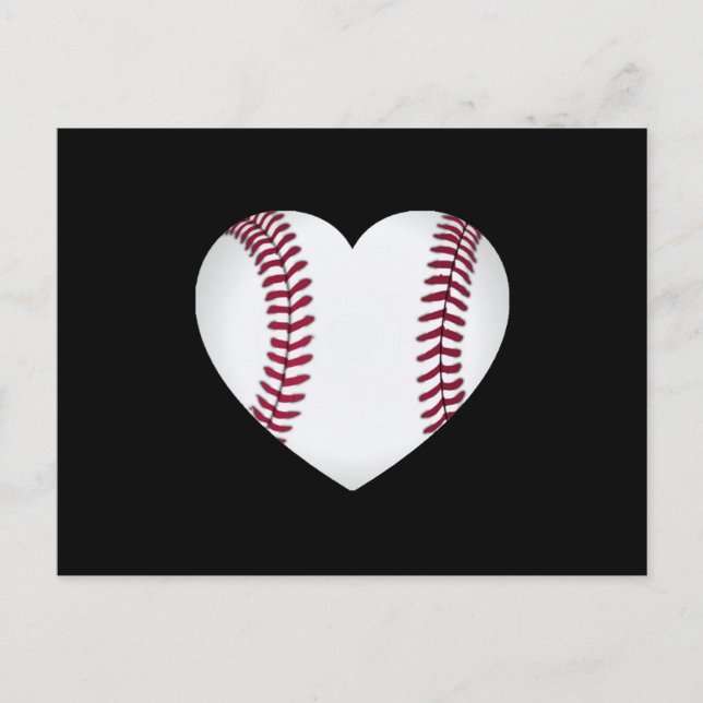 Baseball Heart Postkarte (Vorderseite)