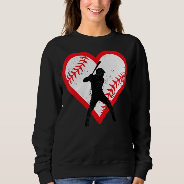 Baseball Heart Valentine's Day Gifts Teen Boys Kid Sweatshirt (Vorderseite)