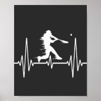 Baseball Heartbeat lustige Baseball-Spieler