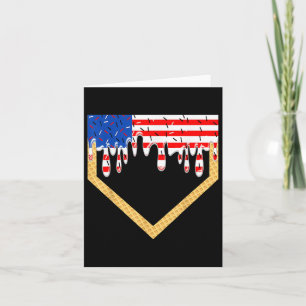 Baseball-Heimplatte-Drip-Jungen-Eiscreme-Us-Flagge Karte