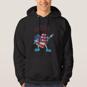 Baseball Herz Amerikanische Flagge Herz 4. Juli So Hoodie