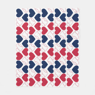 Baseball-Herz Fleecedecke